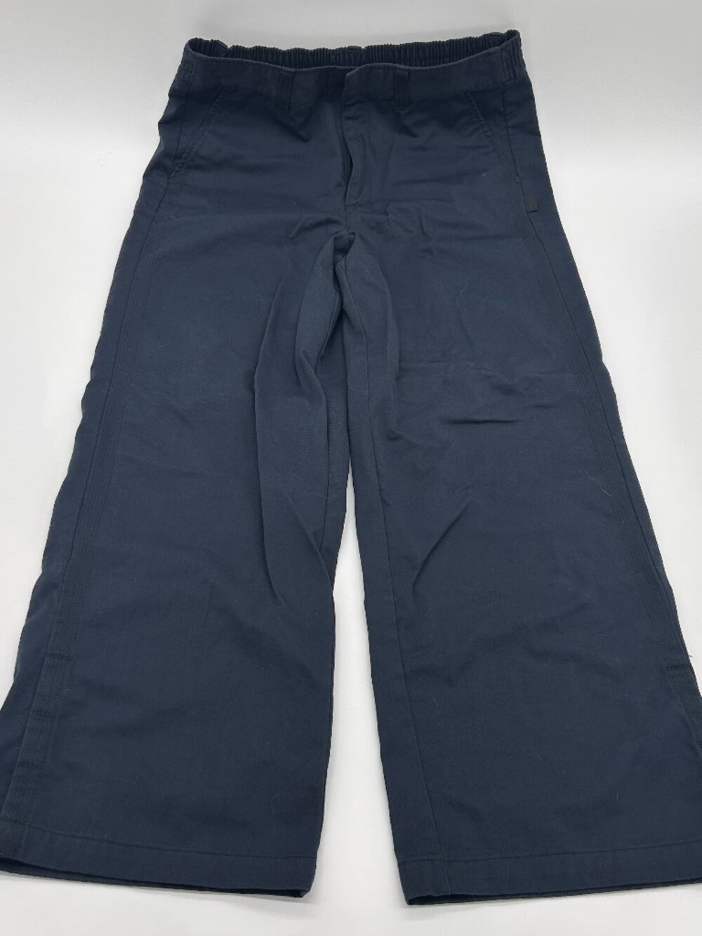 Nike Women's Size Medium Mid-Rise‎ Wide-Leg Track Pants Workout Gym Active Black
